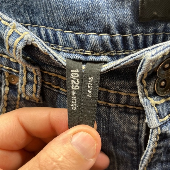 Nine West Flap Pocket Straight Leg Jeans Womens 10 Blue Denim Wide stitch 2561 - Picture 4 of 11